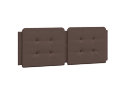 Conjunto 1 Almofadão De Cabeceira Vidaxl Marrom Couro Sintético (120 X 3 X 48 Cm)