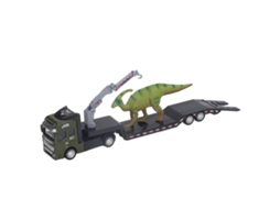 Caminhão de Transporte de Dinossauros ATS 1:50 em Liga Metálica de Alta Qualidade, Brinquedo para Crianças - Parasaurolophus