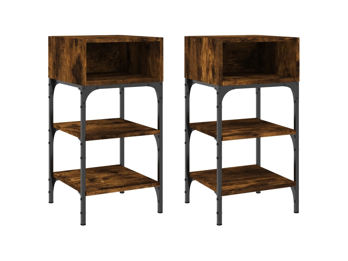 Bedside Table, Bedside Tables Vidaxl Marrom Madeira Processada (n/a)
