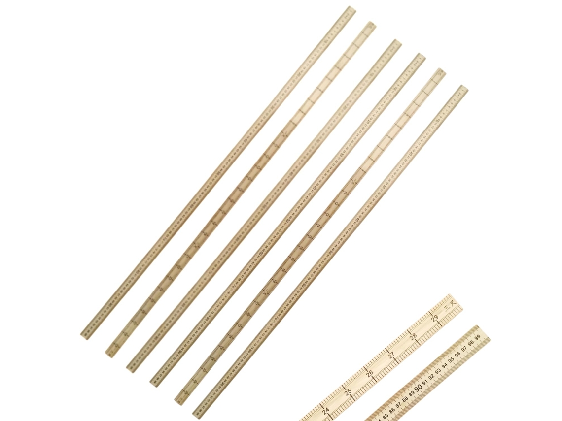 Conjunto De 6 Réguas Retas De 99 Cm (39 Polegadas), Ferramenta De