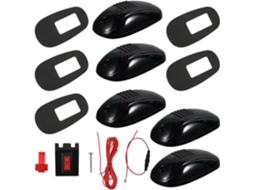 Luzes De Sinalização De Cabine Em Led, Pretas, Em Pvc, Com Rosca E Super Brilhantes, Pacote Com 5 Peças.