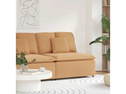 Vidaxl Módulo Central Para Sofá Modular Com Almofadas Bege 100 Cm