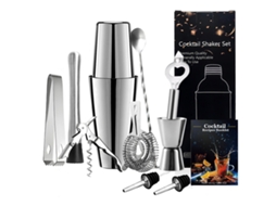 Conjunto De Coquetel De 10 Peças, Para Bar, Coqueteleira De 700 Ml, Aço Inoxidável Prateado