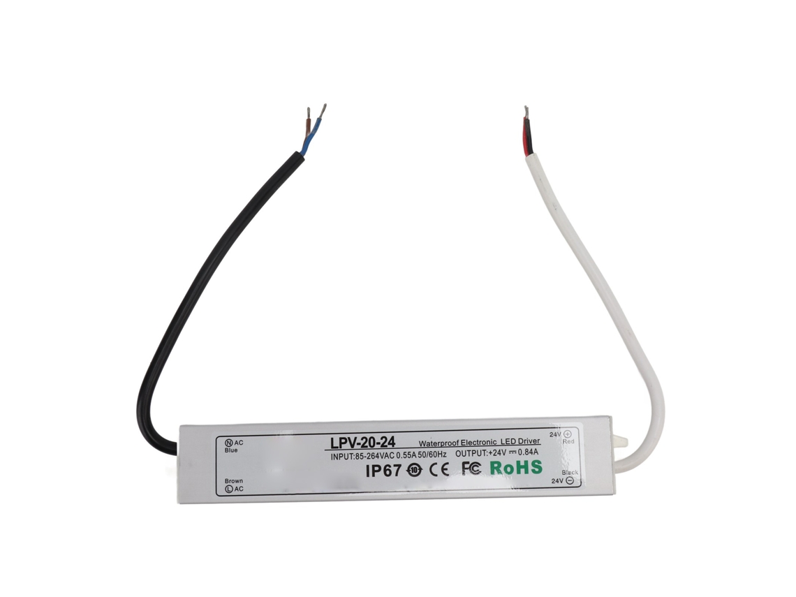 Laxiscreed Driver De Led Ip67 À Prova D'água, Saída De 24v De Baixa Tensão Para Iluminações Exteriores