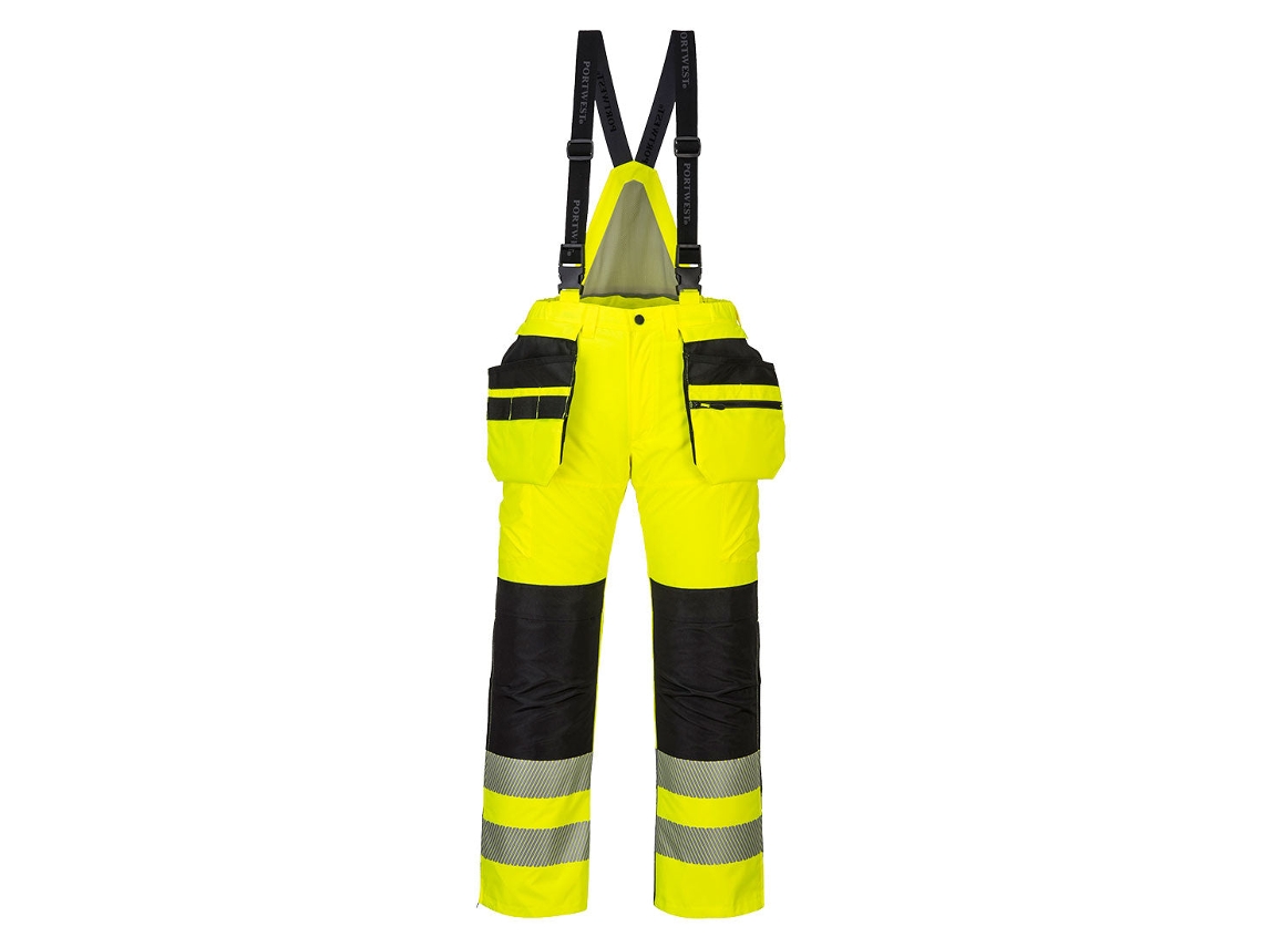 Calças De Inverno De Alta Visibilidade Pw3 Amarelo Preto / Xl