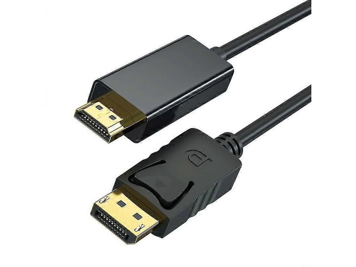 Yuru cabo Displayport para Hdmi 1,8m Dourado, Avacon Adaptador Dp para Hdmi Macho macho Preto Suporta 4k