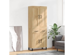 Vidaxl Armário Alto 69,5x34x180 Cm Derivados De Madeira Cor Sonoma