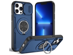 Capa Zruxe Compativel Com Iphone 13 Pro Max / 12 Pro Max (magsafe - Suporte Giratorio - Cor Azul)