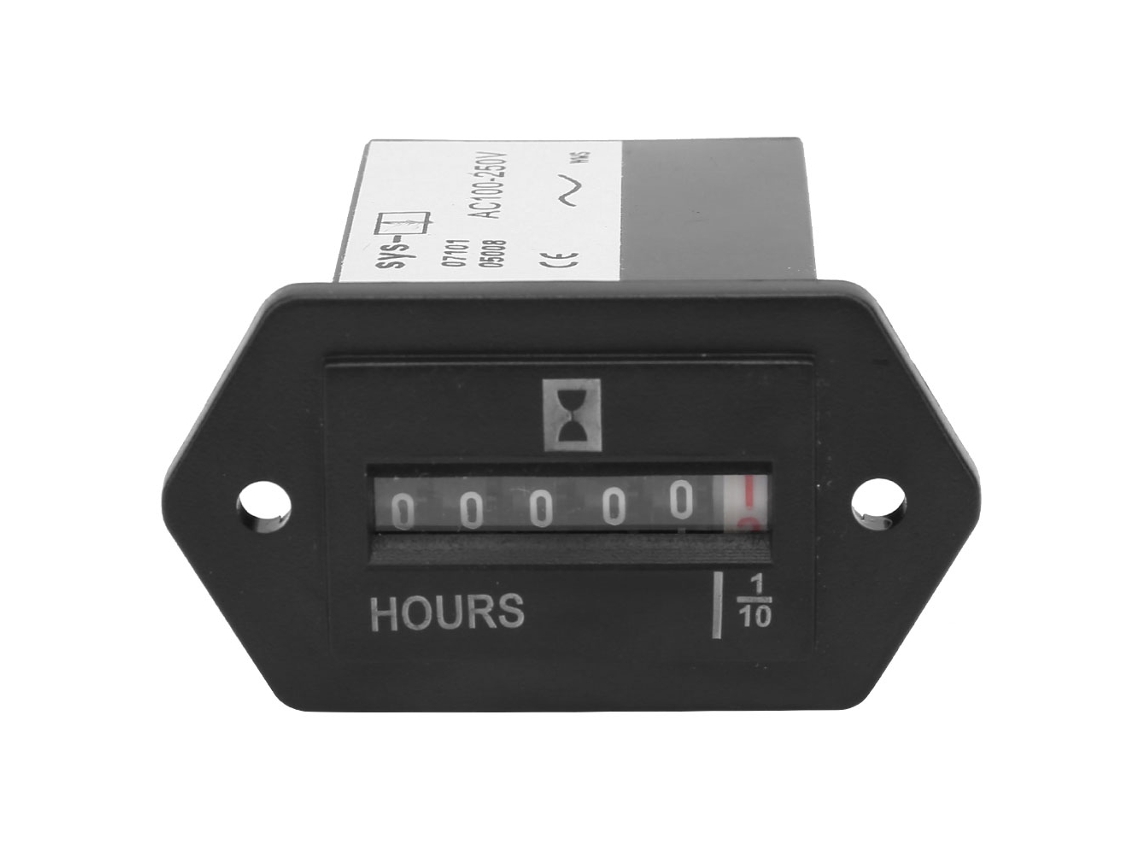 Contador mecânico industrial Sys 1, 100 250v, contador de horas