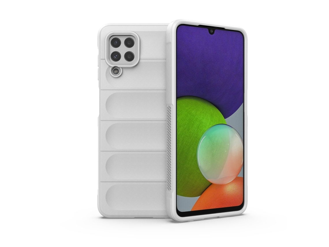 Capa Halinuia Para Samsung Galaxy A22 4g/m32 Magic Shield Tpu Branco (interior Em Flanela)