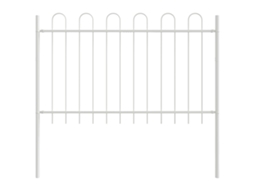 Grande Painel De Cerca De Aço Revestido A Pó Branco Vidaxl Branco Aço Revestido A Pó (170 X 130 Cm)