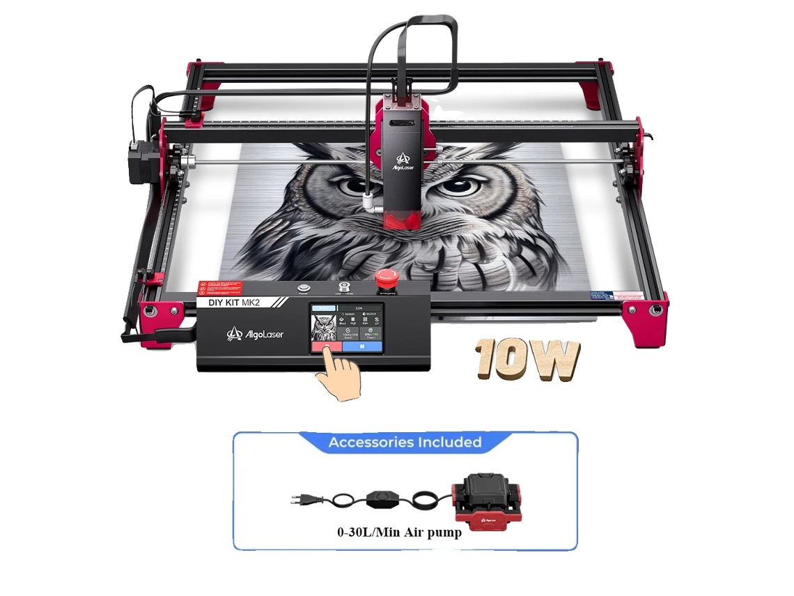 Cortadora A Laser Cnc, Alta Velocidade, Tela Sensã­vel Ao Toque, C, 10w Oem