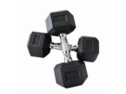 Halter Hexagonal De 5 Kg Com Pega Antiderrapante E Revestimento Resistente Para Fitness E Musculação Default Title