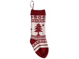 Meia De Natal Decorativa Com Floco De Neve Para Pendurar Na Sacola De Presente.-aquaforge