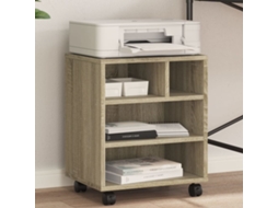 Vidaxl Suporte Para Impressora Com Rodas 41x32x48 Cm Carvalho Sonoma