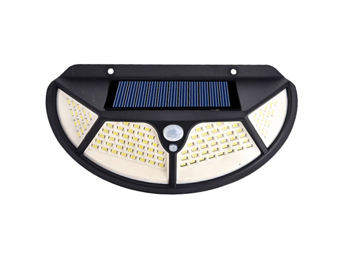 Lurelia Luminária Solar De Rua Com 1,43 W, Sensor Pir, 3 Modos, Ip65, Preto, Para Exterior