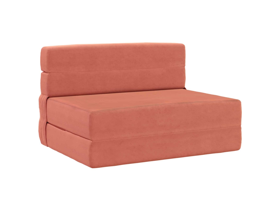 Sofá Cama Dobrável Laranja Vermelho 70 X 72 X 60 Cm Tecido SYFAX