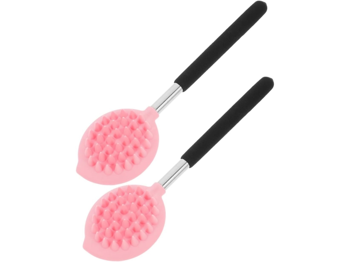 Lurelia Conjunto De 2 Escovas Para Costas Para Duche, Cabo Longo, Pega Ergonómica E Massagem Suave, Uso Diário Essencial