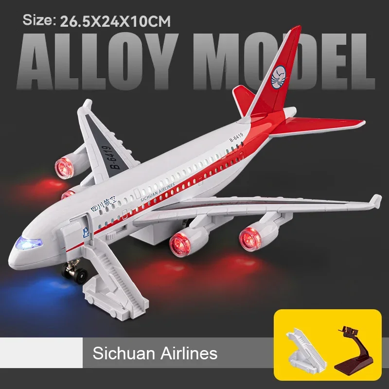 (sichuan Airlines) Modelo De Avião Em Escala 1:32 Com Porta Da Cabine Que Abre, Música E Luzes.