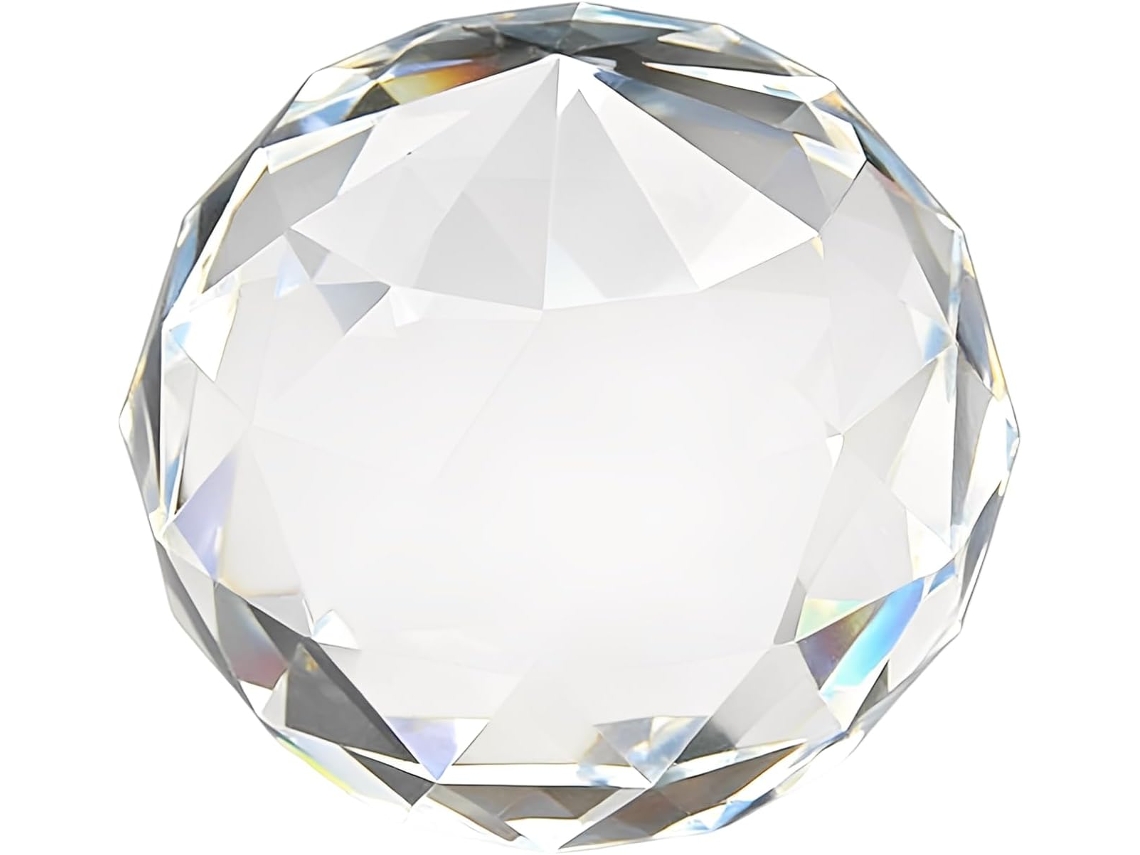 Puxador De Cristal Para Armário, Puxador Esférico Facetado De 5cm 2 Polegadas, Estilo Europeu, Para Gaveta Com Furo