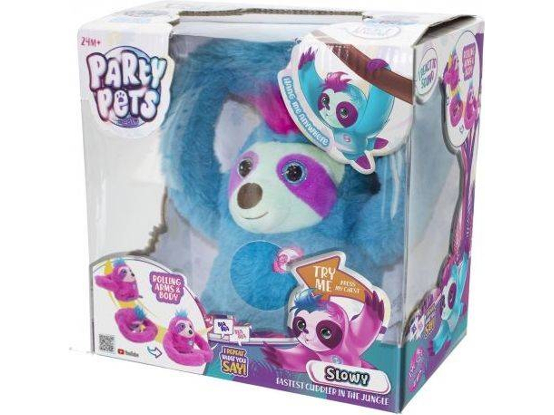 Peluche FAMOSA Party Pets Slowy Perezozo Azul