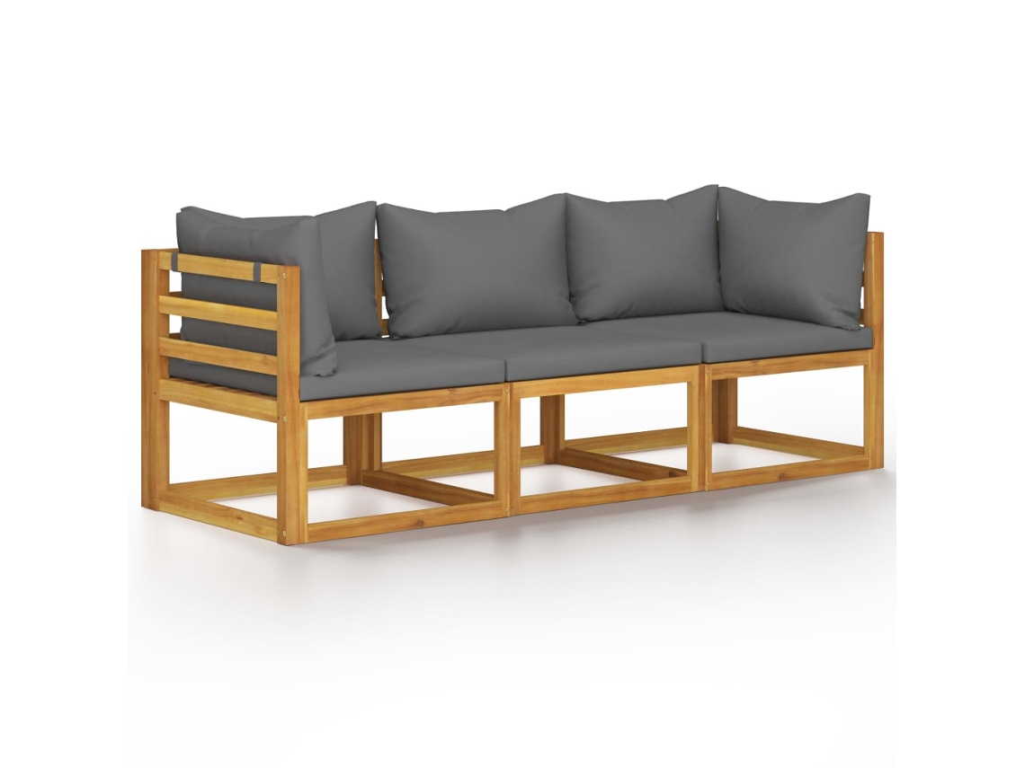 Garden Sofa, Garden Sofas Vidaxl Cinzeto Madeira De Acácia (n/a)