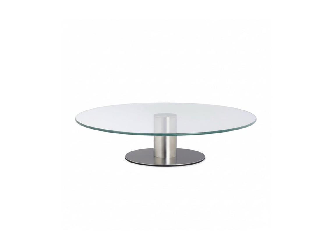 Relaxdays Prato De Bolo Giratório, Suporte, Prato De Bolo Para Decoração, Prato Giratório Para Bolos, Ø 30cm, Transparente