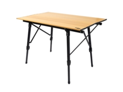 Mesa Plegável Ajustável Em Altura Aktive Para Camping Estilo Glamping, Medidas 90x57x45/70cm.