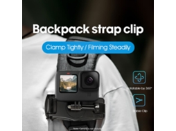 2026 soporte de Clip para Mochila com Rotação de 360°, Clip Rápido para Câmera Gopro Hero 12 e Câmera Corporal