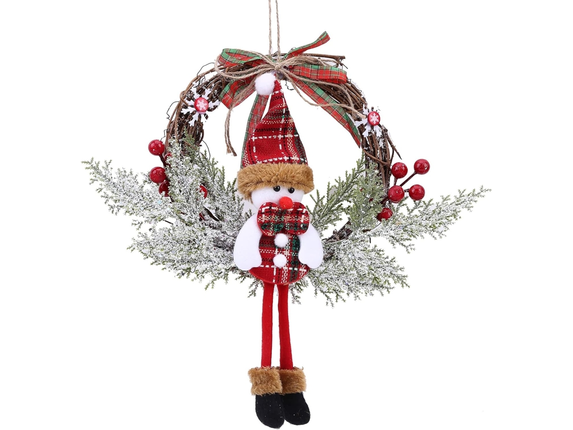 Guirlanda De Natal Artificial Starnearby Com Porta E Boneca De Natal