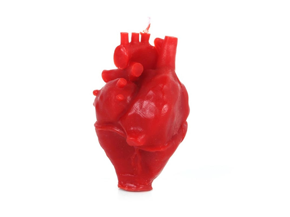 Vela Perfumada Coração Vermelho 6x5x9 cm