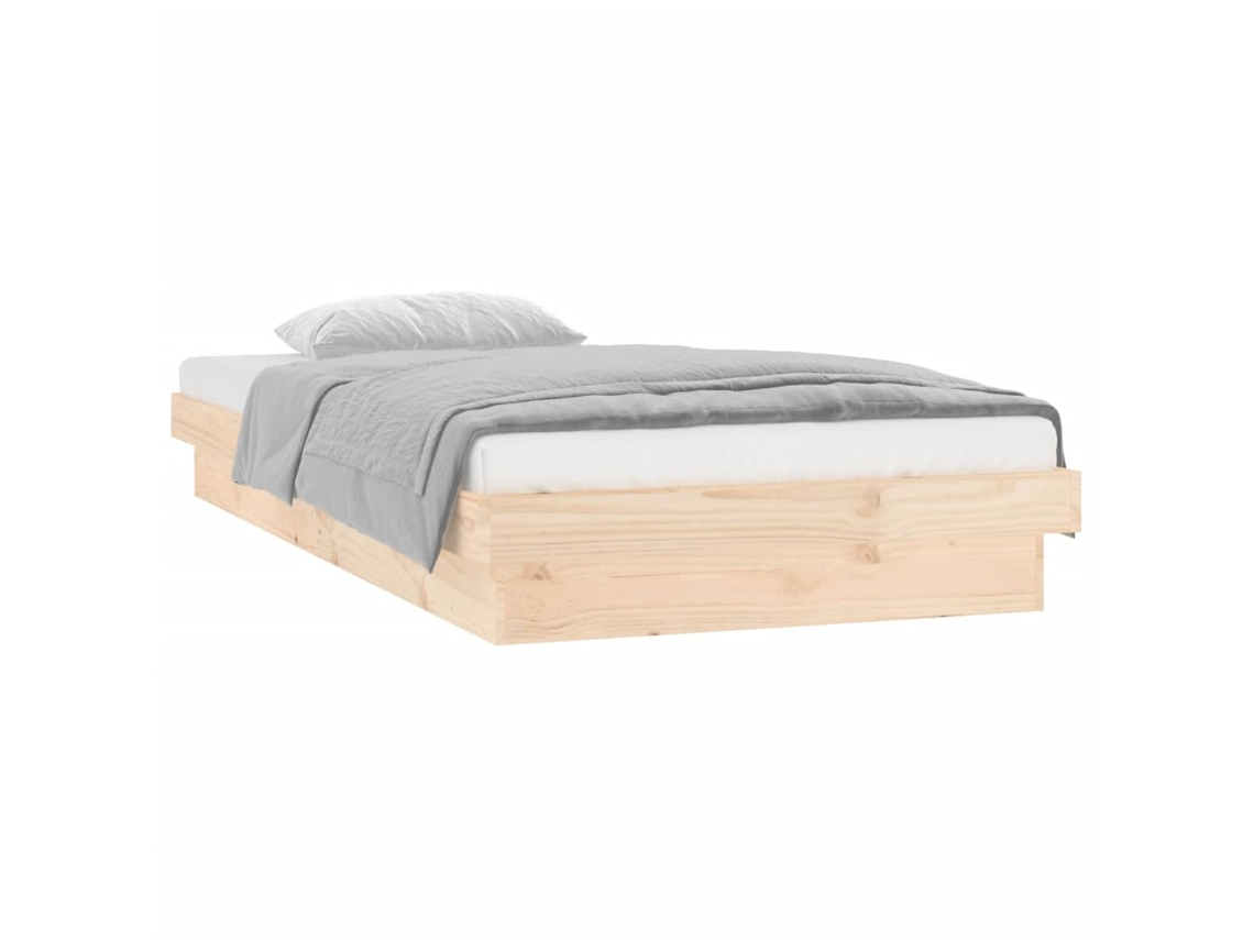 Bed Frame, Bed Frames Vidaxl Marrom Madeira (90 X 190 Cm)