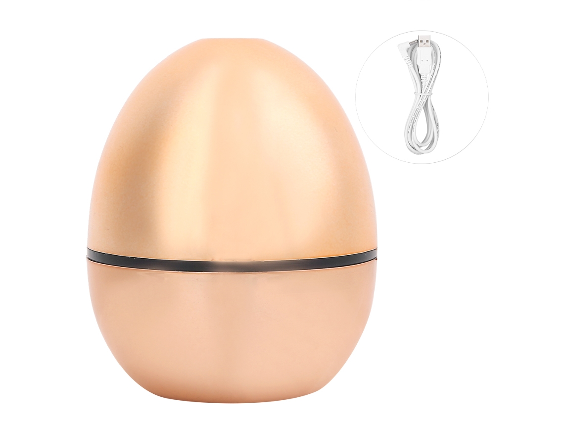 Umidificador Para Mesa Laxiscreed Ultrassônico Mini Em Forma De Ovo, Compacto, Dourado E Com Ligação Usb