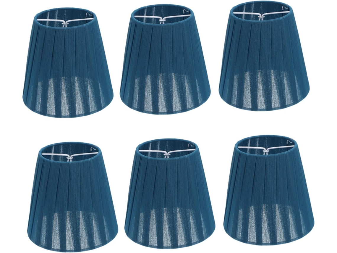 Conjunto de 6 Candeeiros de Mesa em Tecido Azul Suave SFUSHOS