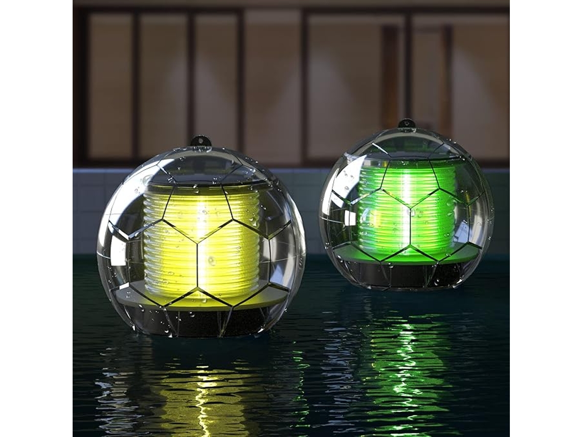 Iluminação de Piscina, Lâmpadas Solares de Bola Flutuante À Prova D‘água, Mudança de Cor, para Piscina, o Jardim, Árvores STELASPLEN (2 Peças)