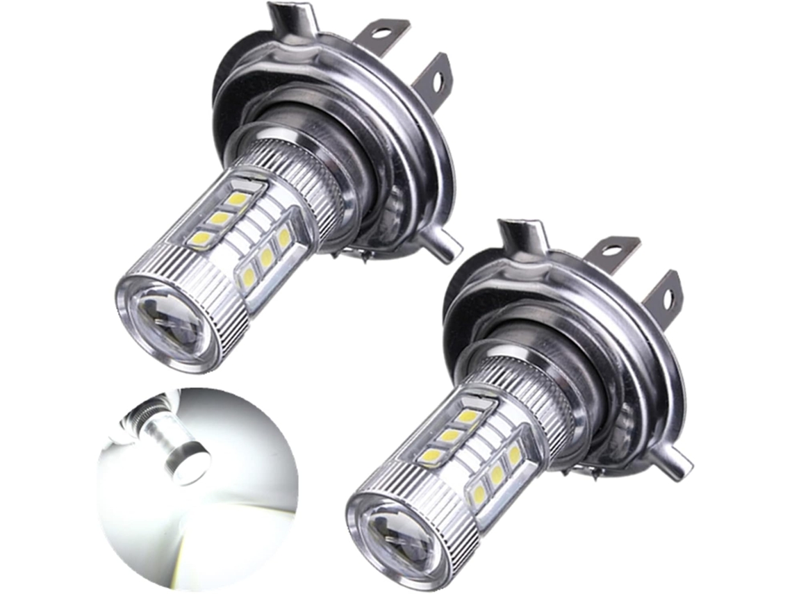 Lâmpadas De Farol Led H4 9003 Hb2, 80w 8000k 4000lm, Kit De Lâmpadas Farol Neblina Ip67 À Prova D Água Baixo Consumo