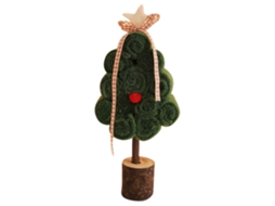 Laxiscreed Árvore De Natal Pequena Em Madeira Para Mesa E Comércio, Azul Feutre