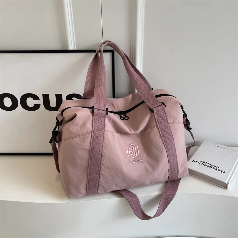 (1015-rosa) Bolsa De Viagem Feminina, Grande Capacidade, Leve, Multifuncional E Portátil.