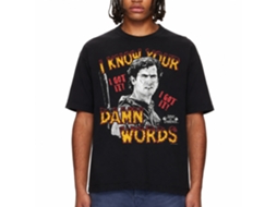 Rockinstone Army Of Darkness Movie Army Of Darkness Movie Know Your Words Black Adult T-shirt Size:l