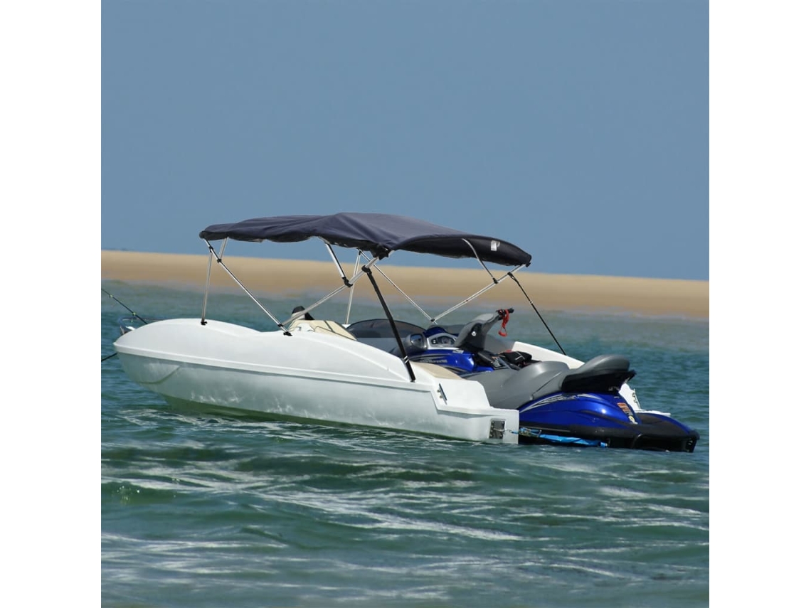 Vidaxl Toldo 4 Arcos Bimini Paredes Malha Laterais 243x(200-213)x137cm