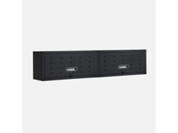 Armários Altos De Armazenamento Para Garagem, Set De 2, Preto Sweeek