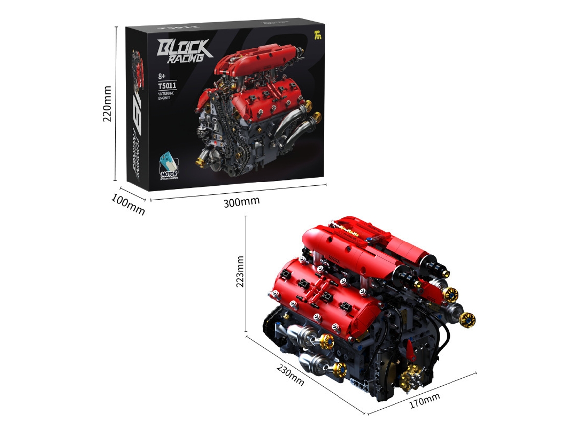 Modelo de bloco de montagem de motor de supercarro com esteira móvel MDUG (t5011)