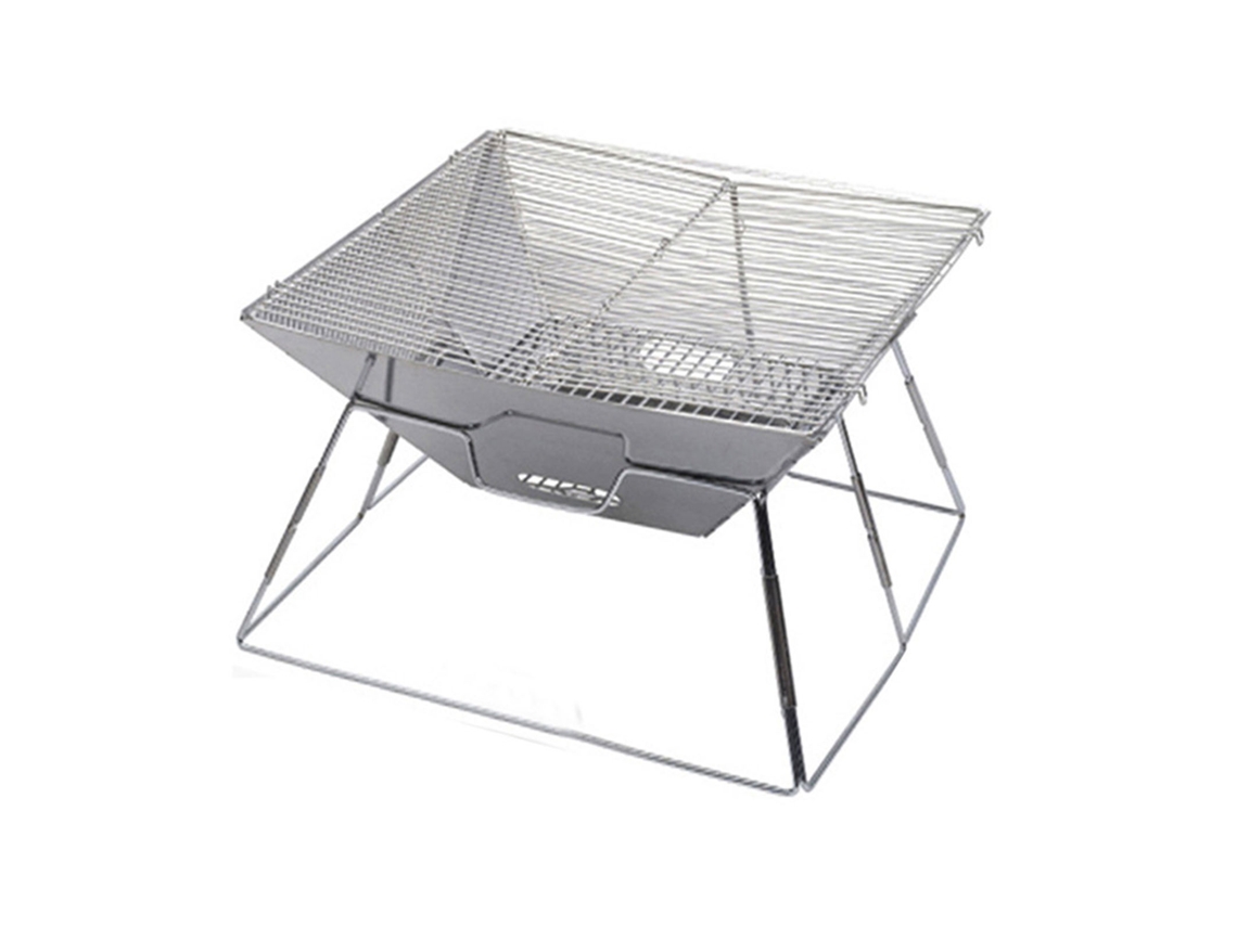 Churrasqueira Portátil Aço Inox para Camping e Picnic