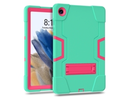 Capa Protetora Resistente Pc Silicone Macio Antichoque Com Suporte Para Galaxy Tab A9/a9 Plus 11 Rosa Menta Vermelho Sfushos