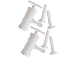 Máquina De Embutir Linguiça Gadpiparty, Design Ergonômico E Economia De Energia, Kit Manual De Plástico Branco Com 2 Funis