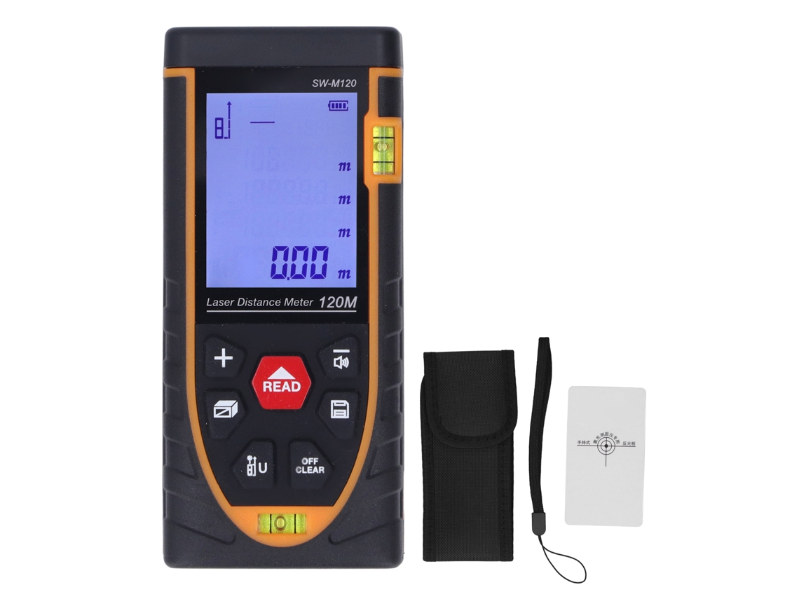 Medidor A Laser Infravermelho Portátil Com Tela Iluminada Alta Precisão Alcance 120m Sw M120