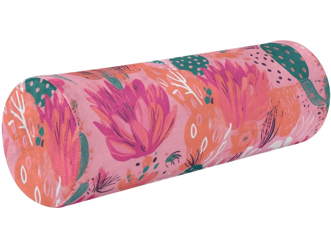 Almofada de Pescoço Colorida Frodotgv Ilustração Cacto Suporte para o Ergonômico Fácil Limpar Ideal Viagens,