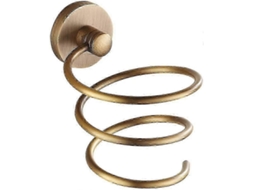 Antigo Suporte de Secador Cabelo Cobre Clássico Escovado Latão Bem Design GOKOCO