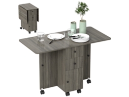 Sofá de 3 Lugares com Puff Modular, Apoios de Braço, Cinza Escandinavo, 193x136x85 Cm