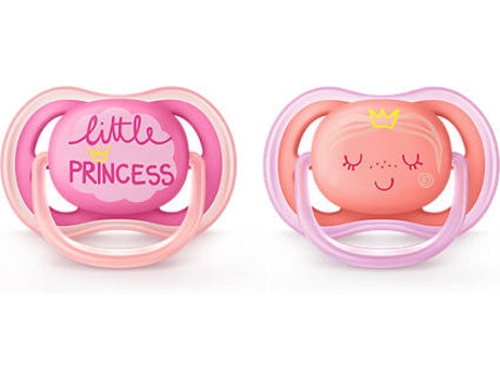 Conjunto 2 Chupetas PHILIPS AVENT Night Time Menina (6-18 m)